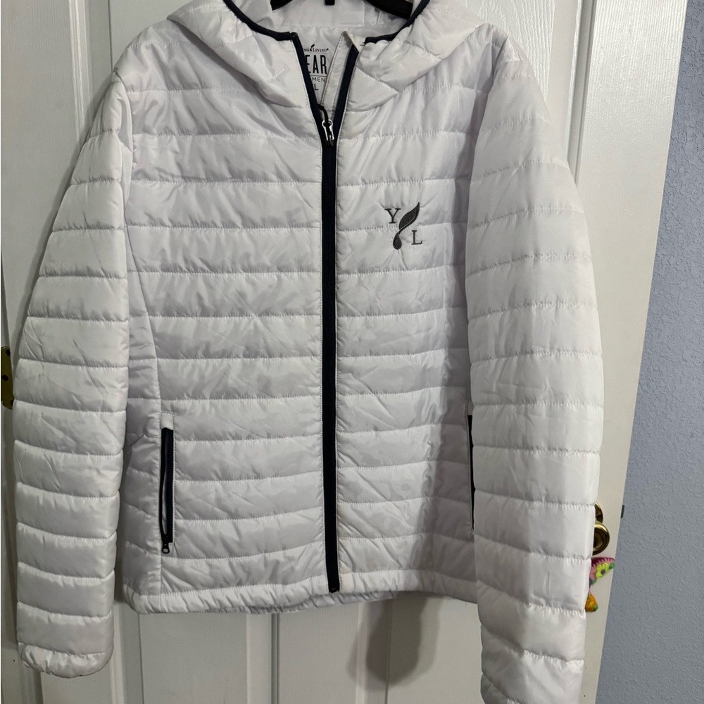 Young Living Kids White Puffer Jacket